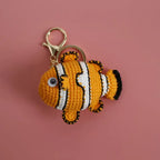 Ocean Series Animal Doll Crochet Keychain Handmaking Knitted Tropical Fish Keyrings Crochet Shark Doll Keychain Custom Accessory