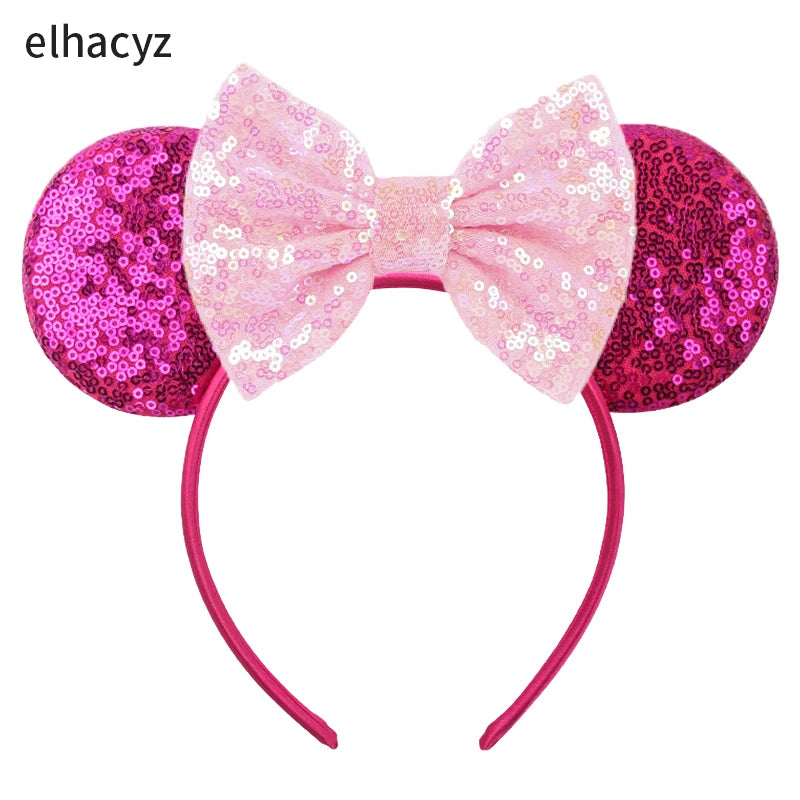2026 Chic Embroidery Sequin Ears Headband Classical DOT Bow Hairband For Girls Women Party Head Wear Kids DIY Hair Accessories