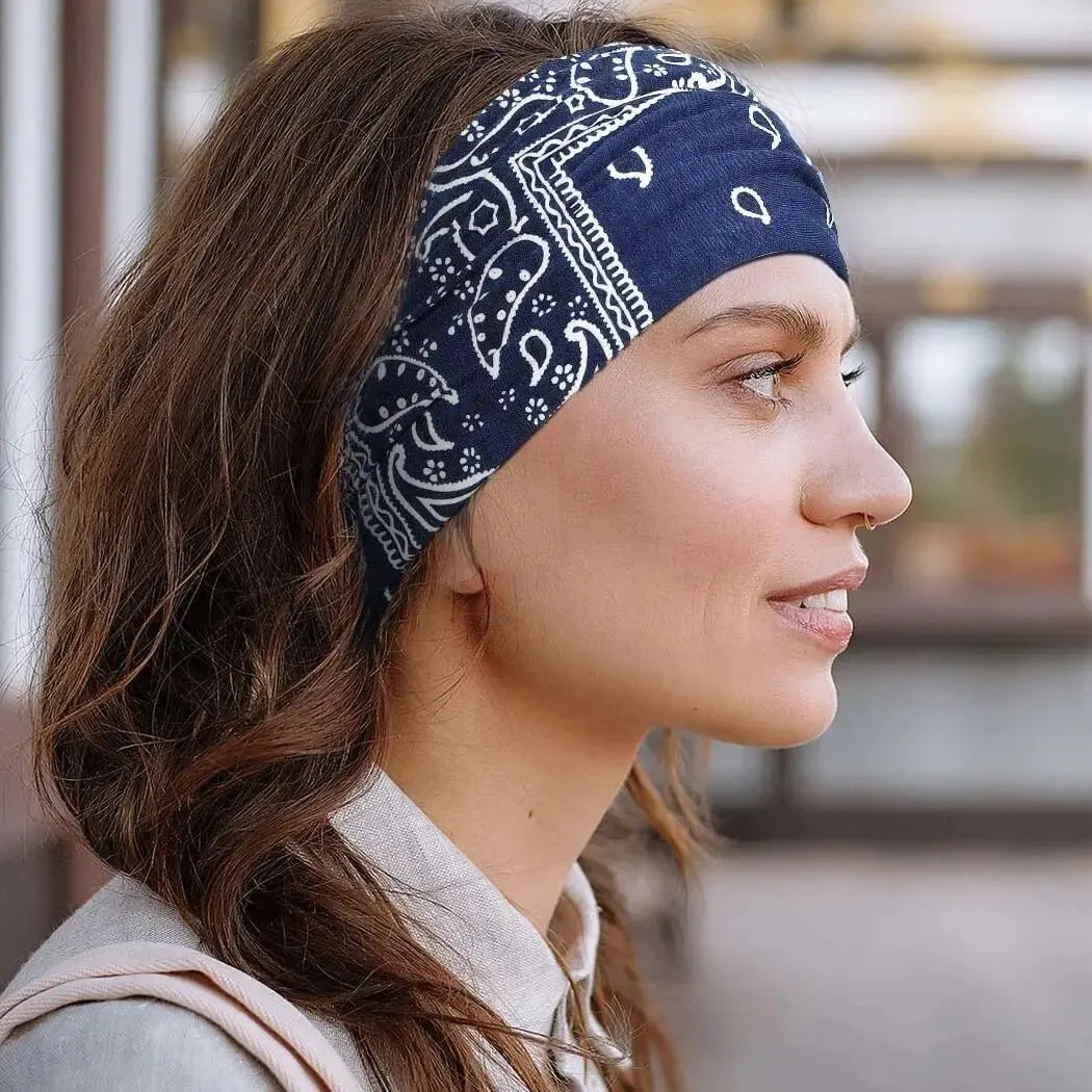 1pc Headband For Women Stretchy Wide Hair Band Knotted Headband For Yoga Running Sports Sweatband Women Girls Hair Accessories