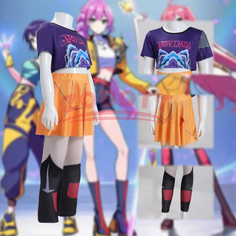 Girls Zoey Cosplay Girl Group Rumi Kids Costume Mira Outfit Favorite Stage Performance Clothes Halloween Animated Movie Dress Up