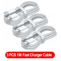 3PCS USB C Cable to USB C 100W Fast Charging Charger Cable Supports Fast Charging For iPhone 16 15 Samsung Xiaomi Huawei Etc