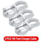 3PCS USB C Cable to USB C 100W Fast Charging Charger Cable Supports Fast Charging For iPhone 16 15 Samsung Xiaomi Huawei Etc
