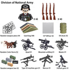 40/set World War II military building blocks National army soldier Character weapon assembly building block Children's toy gifts