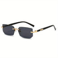 Rimless Rectangle UV400 Fashion Sunglasses for Women & Men