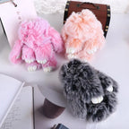Pendant Plush Toy Bags Pendant Jewelry Ornament Fluffy Toy Doll Plush Bunny Keyring Plush Bunny Keychain Rabbit Fur Keychain