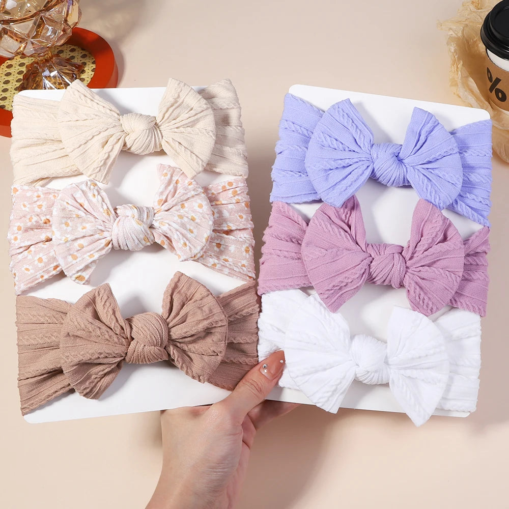 3Pcs/Lot Cable Knit Baby Headbands For Children Elastic Baby Girls Turban Kids Hair Bands Newborn Headwrap Baby Hair Accessories