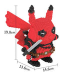 Pokemon Building Blocks Small Cartoon Mini Block Pikachu Charizard Eevee Mewtwo Anime Assemble Action Model Dolls Boys Toys
