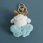 Funny Sheep Doll Crochet Keychains Custom Crochet Cartoon Animal Doll Series Keyring Knitting Bee Doll Cute Keychain Wholesale