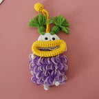 Funny Crochet Keychains Knitting Cute Sausage Mouth Doll Key Holder Knitted Storage Bag Keyrings For Car Keys Wholesale Custom