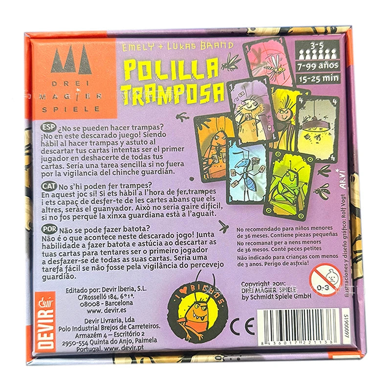 Mogel Motte Polilla Tramposa Card Game Devir-Game Cheating Moth /Royal Xiaoqiang Cheating Moth
