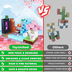 100-300pcs Magnetic Tiles Building Blocks Set,My World Figures Bricks, STEM Educational Toys for Kids Ages 3-10,Boys Girls Gifts