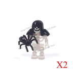 Halloween Scene Building Blocks Skeletons Ghosts Army King Assembled Charactesrs Figures DIY Accessories Bricks Toys Kids Gifts