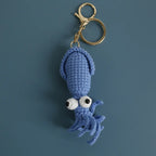 Funny Shrimp Doll Crochet Keychain Handmaking Clown Fish Knitting Keyrings Cute Shrimp Keyrings Bag Pendant Custom Accessories