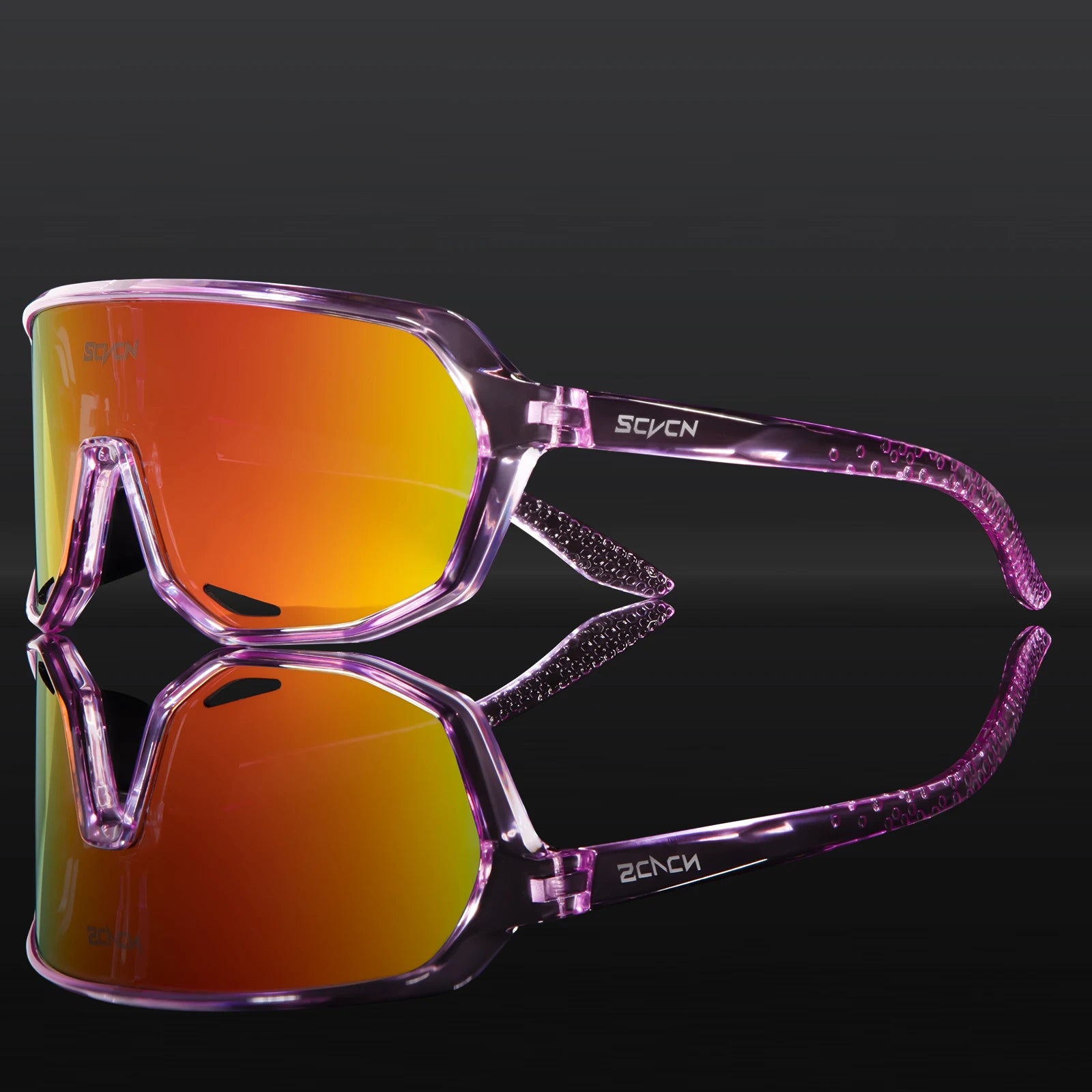 SCVCN Hiking Eyewear Sports Glasses for Men MTB Bike Bicycle Sports UV400 Hunting Driving Cycling Glasses Fashion Sunglasses
