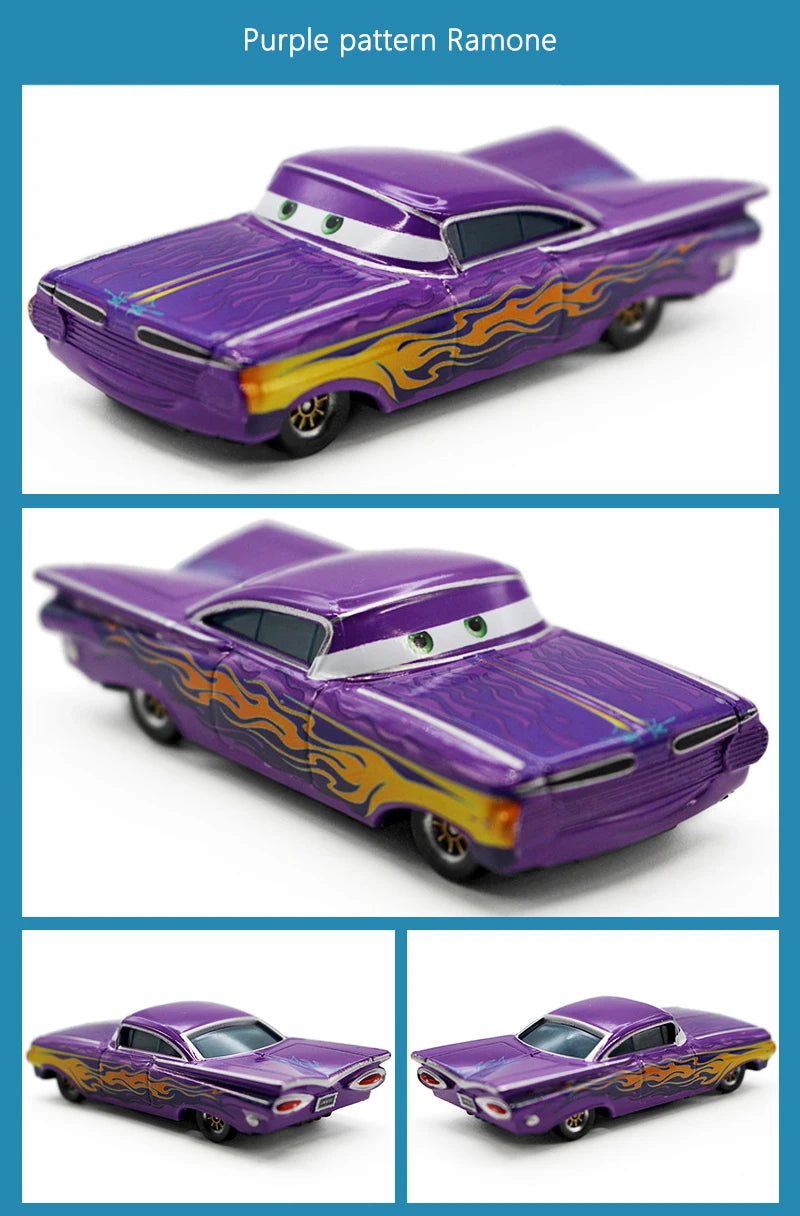Disney Pixar Cars Ramone Series Colors Golden Green Red Purple 1:55 Alloy Diecast Children's Toy Car Model Gift