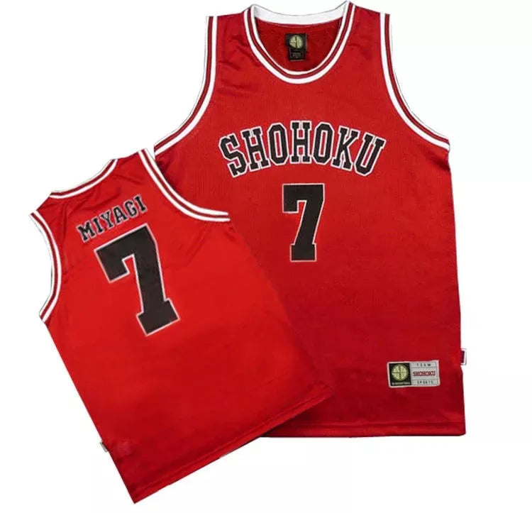 Anime Shohoku School Basketball Team Jersey 1-15 Cosplay Costume Sakuragi Hanamichi Rukawa Jersey Sports Wear Uniform Vest