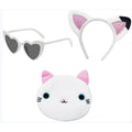 Girls Gabby Cosplay Headbands Glasses Wallet 3pcs Accessories Set Festival Birthday Party Headwear Dollhouse Halloween Costume