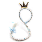 New Frozen Series Elsa Headband For Girls Snow Wig Braid Rhinestones Crown Hairband Birthday Party Princess DIY Hair Accessories