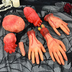 Halloween Fake Bloody Body Parts Realistic Severed Hands Legs Arms Props for Haunted House Scary Prank Party Decorations