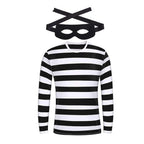 Movie Convict Thief Cosplay Costume Bank Robber Disguise Accessories Sets for Kids Halloween Carnival Party Clothes Role Play