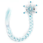New Frozen Series Elsa Headband For Girls Snow Wig Braid Rhinestones Crown Hairband Birthday Party Princess DIY Hair Accessories