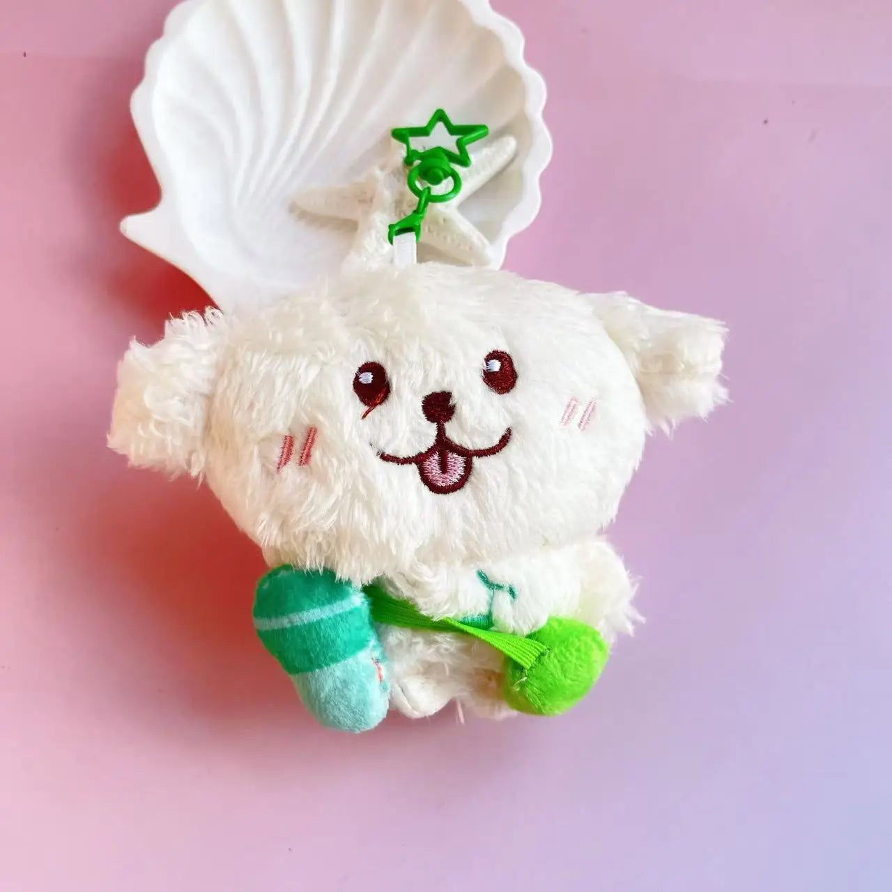Kpop NTC WISH Sakuya RIKU YUSHI Tea Cat Doll Plush Dog Keychain NTCWISH Cartoon Keychain Bag Pendant Keychain Fans Collect Gif