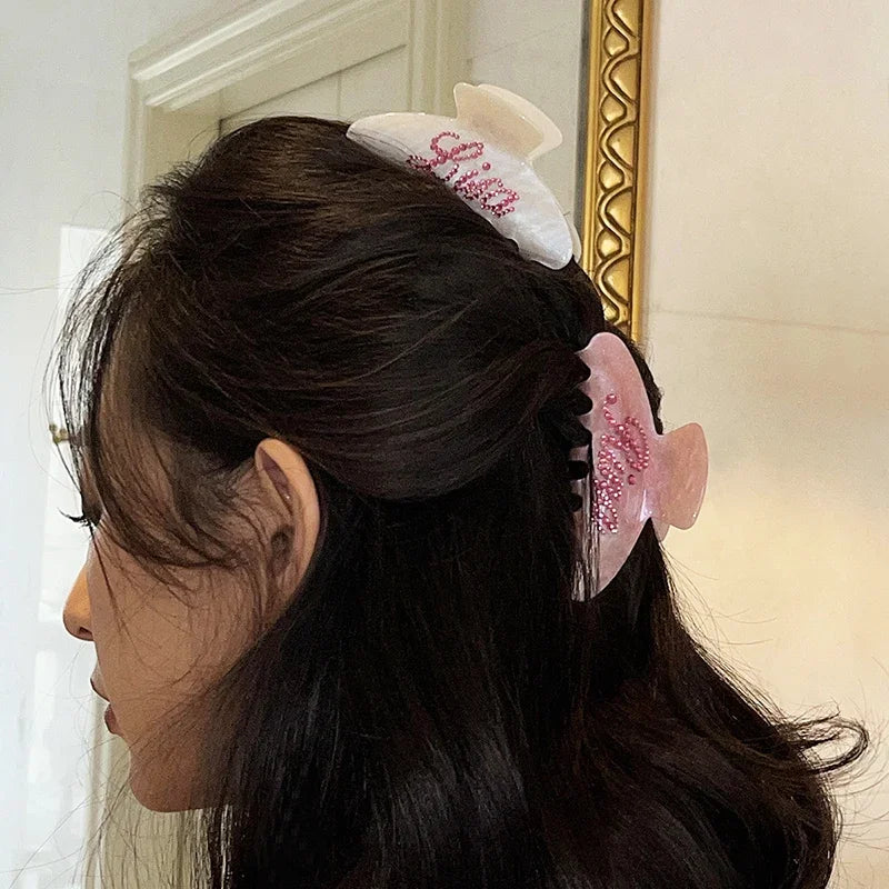 Handmade Customized Words Hairpins Hair Claw Barrettes Personalized Name Number Hair Clips Letters for Women Girls Jewelry 2022