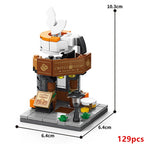 NEW DIY Restaurant Coffee Milk Tea Store Street View Food House Building Blocks Kit Girls Bricks Movie Model Toy