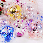 Gold Silver Confetti Balloons Glitter Sequin Globos Helium Balloon Birthday Party Halloween Christmas Party  Wedding Decorations