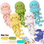 Animal sery Crochet Kit for Beginners Crochet Starter SET ,DIY Crochet Kit For Beginners,Crocheting Knitting Kit Step-by-Step