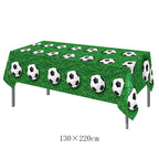 Soccer Theme Disposable Tableware Set Paper Plates Cups Napkins Tablecloth Boys Sports Football Birthday Party Decor Supplies