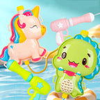 Children's Backpack 2000ml Water Gun Pull Type Large Capacity Storage Summer Funny Parent Interactive Cartoon Backpack Water Gun