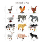 Simulation Mini  Farm Poultry Puppy Crocodile Pegasus Monkey Bird Wildlife Figurine Animal Model Sets Education Kid Toys