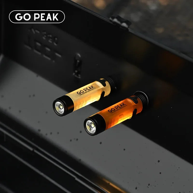 GOPEAK Pocket Mini Flashlight Outdoor Key Clip Cap Ambient Led Long Endurance Disaster Relief Emergency 5050 Small Light