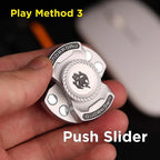ADHD Focus Tool EDC Fidget 3-in-1 Fidget Toy Magnetic Spinner Push Play Gadget Stress Relief for Anxiety Kids Adults