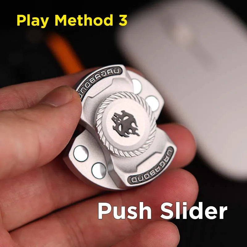 ADHD Focus Tool EDC Fidget 3-in-1 Fidget Toy Magnetic Spinner Push Play Gadget Stress Relief for Anxiety Kids Adults