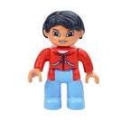 Big Size Figures Building Block Doll Family Farmer Pirate Worker Doctor Policemen Large Brick Compatible Build House Duploes Toy