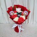 Hello Kitty Plush Bouquet with Rose Kawaii Anime Fluffy Stuffed Plush Doll Christmas Valentine's Day Holiday Birthday Gift