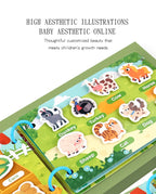Busy Book for Kids, Animals Vehicles Dinosaurs Stickers, Matching Number & Letter Games, Interactive Learning Activity Book