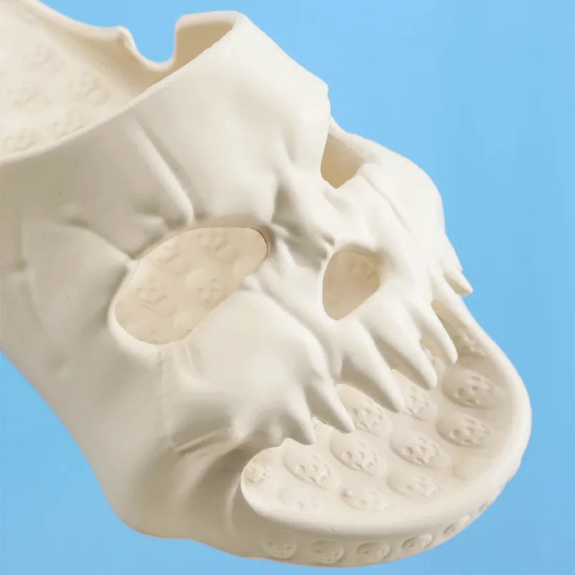 Halloween Personalized Skull Design Women Slippers Summer Outdoor Fun Slide Thick Sole Platform Beach Non-Slip Women Sandal