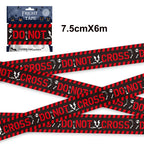 Halloween Decoration Caution Tape Window Prop Skull Zombie Warning Tape Signs Halloween Props Party Favors Haunted House Décor