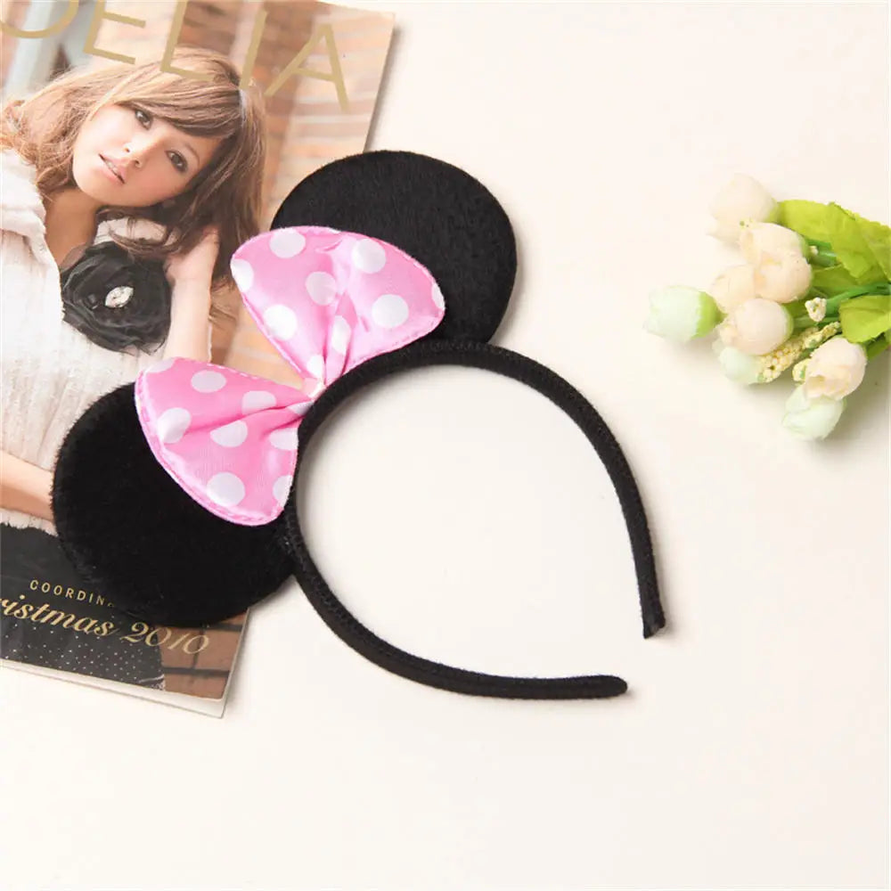 Knot Accessories Minnie Hairbands Favors Mom Lovely Ears Kids Mickey Headbands Hair Boys Party Sequin Baby Birthday Bows Girls