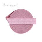 BRISTLEGRASS 2 5 10 Yard 5/8" 15mm Solid FOE Shiny Fold Over Elastic Spandex Satin Band Hair Tie Headband Dress Sewing Lace Trim