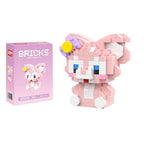 Disney 214 style Winnie LinaBell StellaLou Building Blocks Princess Cartoon Figrues Bricks Children's Assembly Toys Model Gift