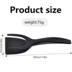 2 in 1 Grip Flip Spatula Clamp Egg Pancake Fish French Toast Omelette Making Non Stick Home Kitchen Cooking Turner Tool
