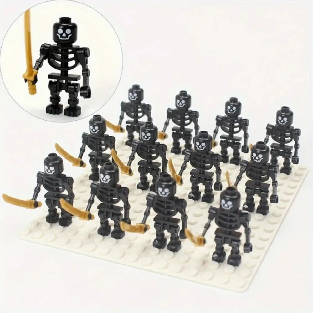 Skeleton Soldiers, Building Blocks, People, Halloween Figures, Mini Building Blocks, Ninja Bone People, Army Skeleton Corps