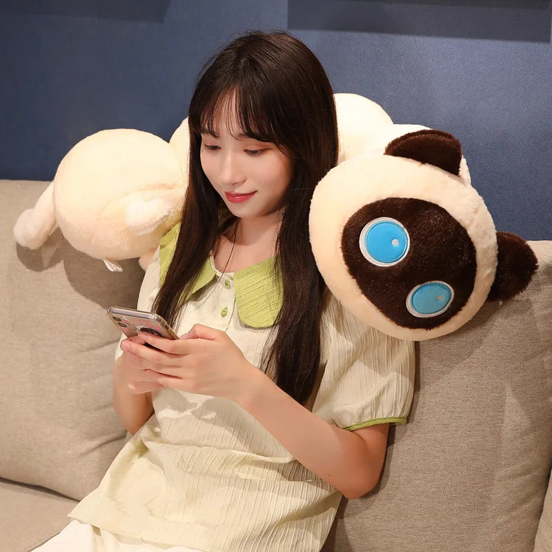50/80/130CM Creative Cat Caterpillar Plush Toys Stuffed Soft Animal Long Pillow Funny Bed Cushion for Children Gift