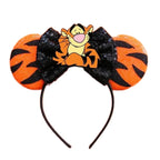 Mouse Ears Headband Cartoon Sequin Bows Headband Birthday Party Christmas Halloween Princess Cosplay Costume For Women Adult