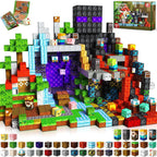 100-300pcs Magnetic Tiles Building Blocks Set,My World Figures Bricks, STEM Educational Toys for Kids Ages 3-10,Boys Girls Gifts