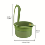 Press-Type Drain Basket: Food Strainer & Sink Organizer, Multi-Functional for Kitchen & Bathroom Use